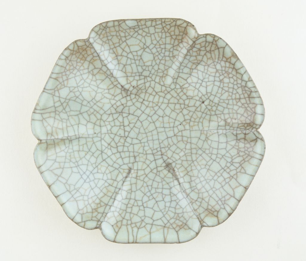 图片[2]-Geyao blue-glazed sunflower flap plate-China Archive